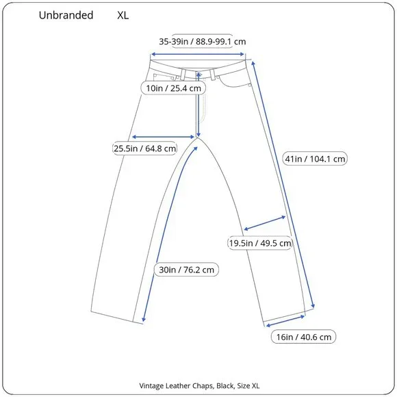 Vintage Black Genuine Leather Motorcycle Riding Chaps Heavy Leather Halloween - Picture 10 of 11